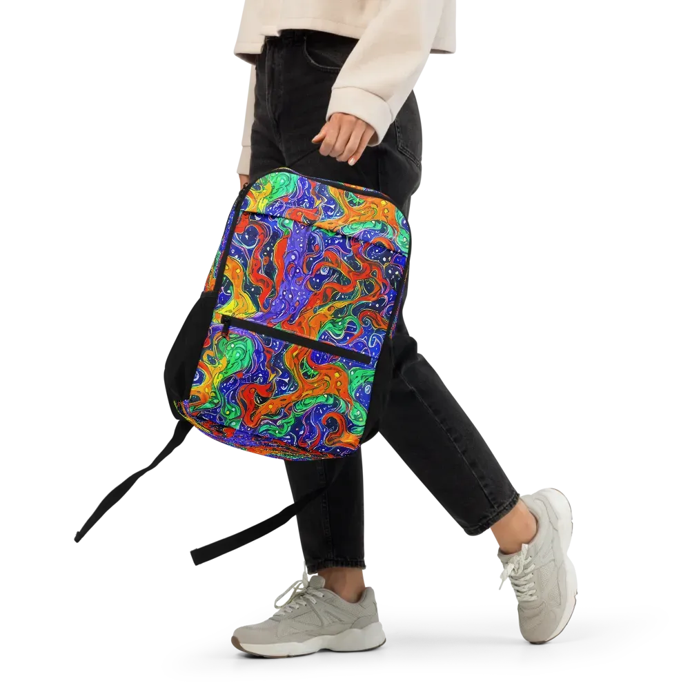 Kaleidoscope Rapids on Utility Backpack — Front
