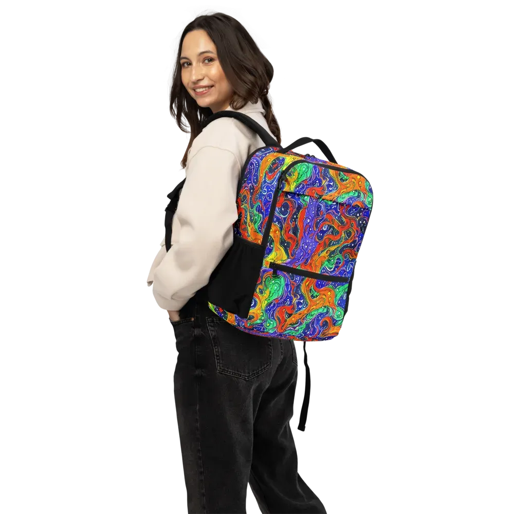 Kaleidoscope Rapids on Utility Backpack — Back
