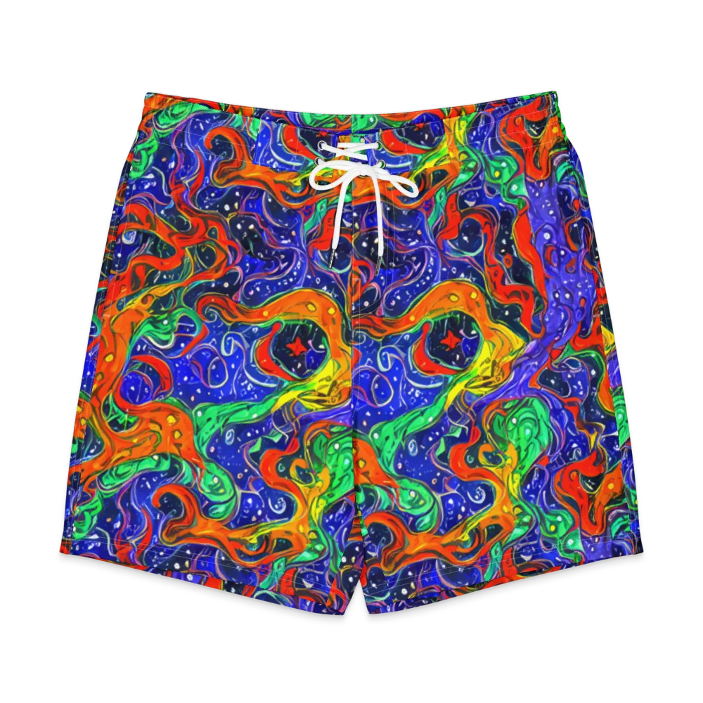 Kaleidoscope Rapids on Men's Board Shorts — Front