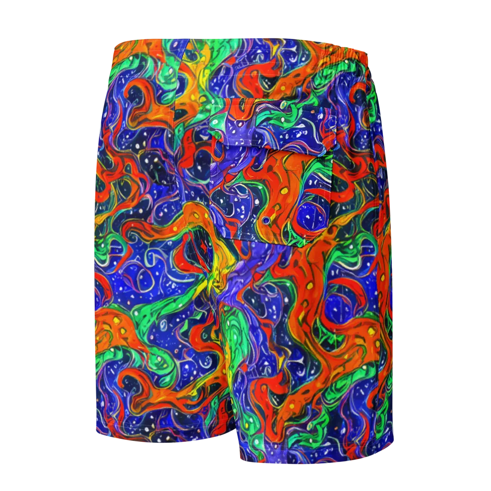 Kaleidoscope Rapids on Men's Board Shorts — Back