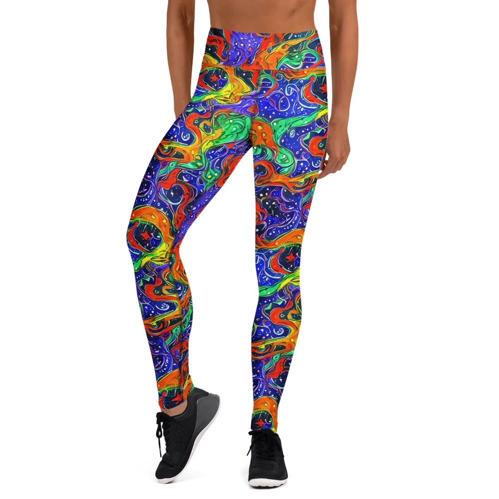 Kaleidoscope Rapids on Yoga Leggings — Front