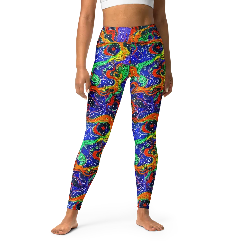 Kaleidoscope Rapids on Yoga Leggings — Front