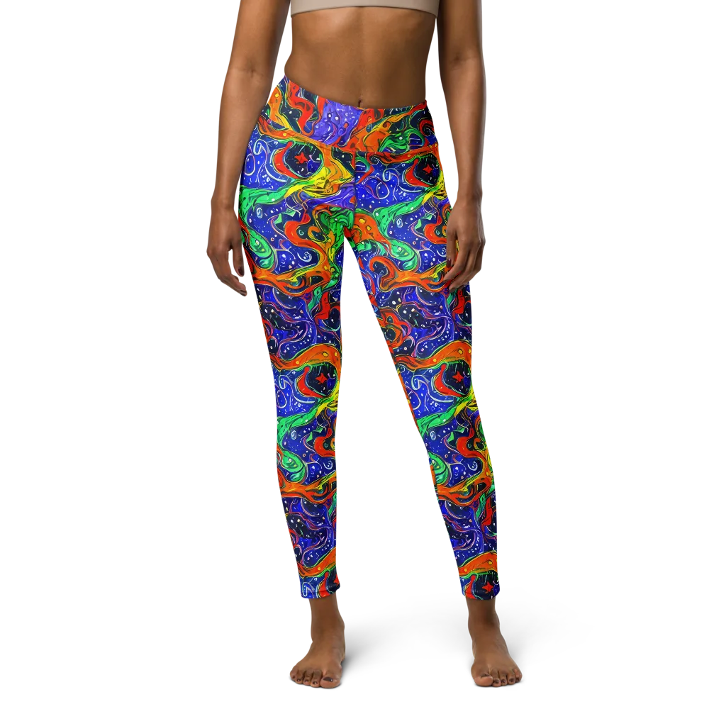 Kaleidoscope Rapids on Yoga Leggings — Front