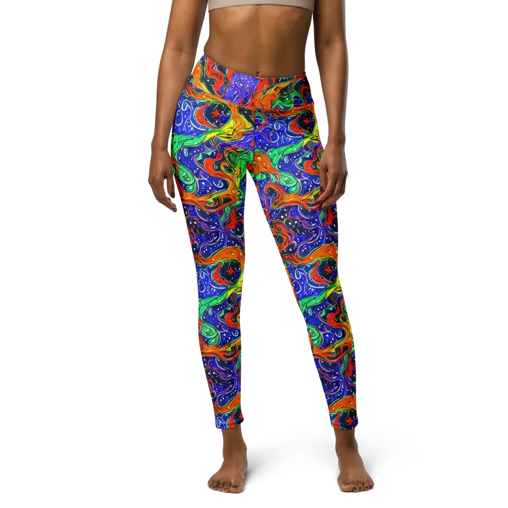 Kaleidoscope Rapids on Yoga Leggings — Front