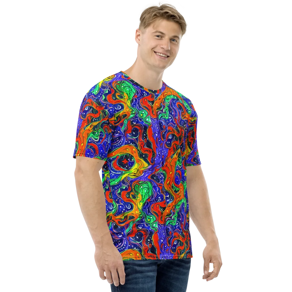 Kaleidoscope Rapids on Men's Crew Neck T-Shirt — Right