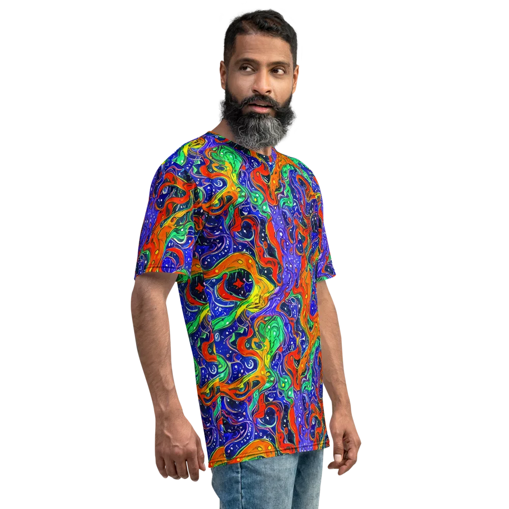 Kaleidoscope Rapids on Men's Crew Neck T-Shirt — Right