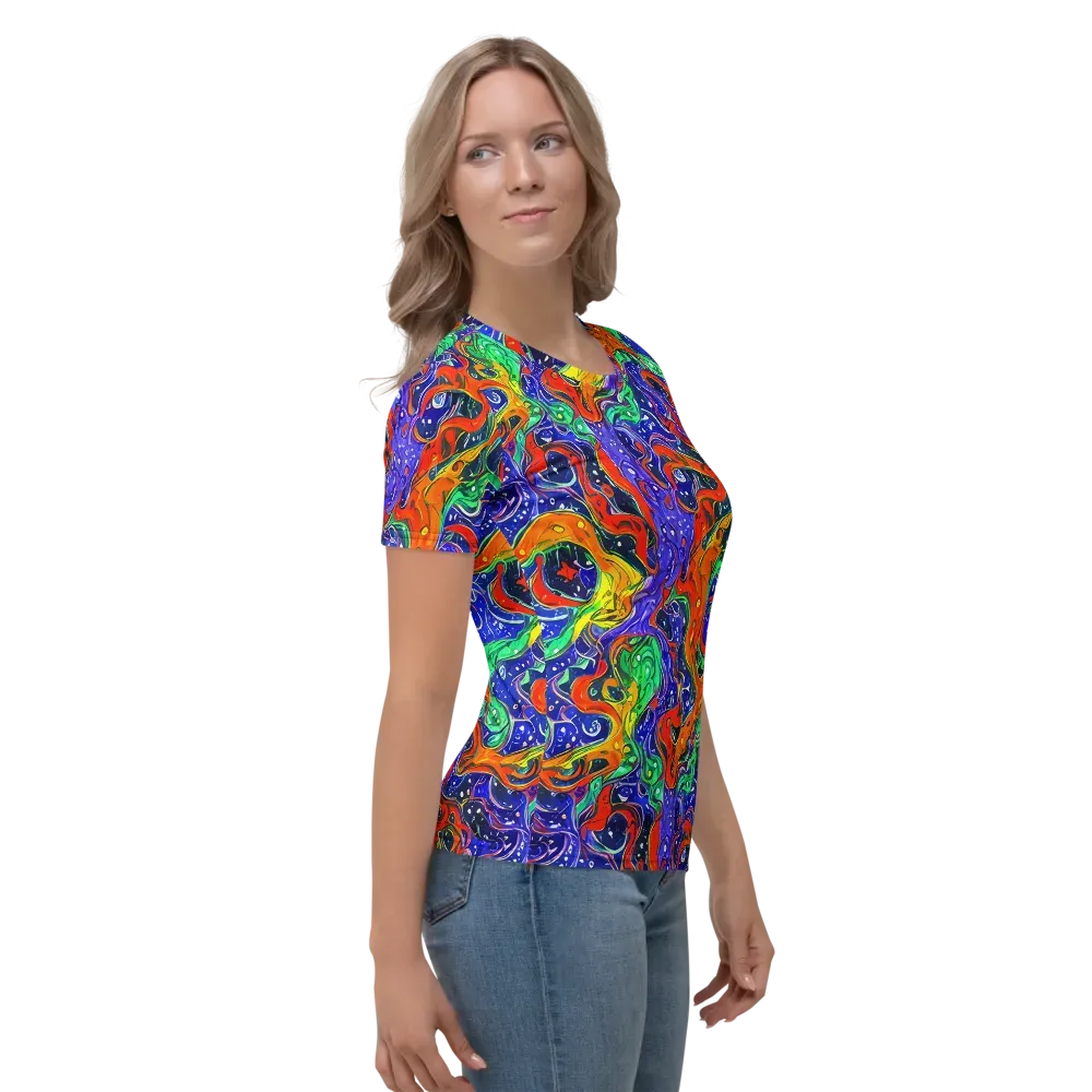 Kaleidoscope Rapids on Women's Crew Neck T-Shirt — Right