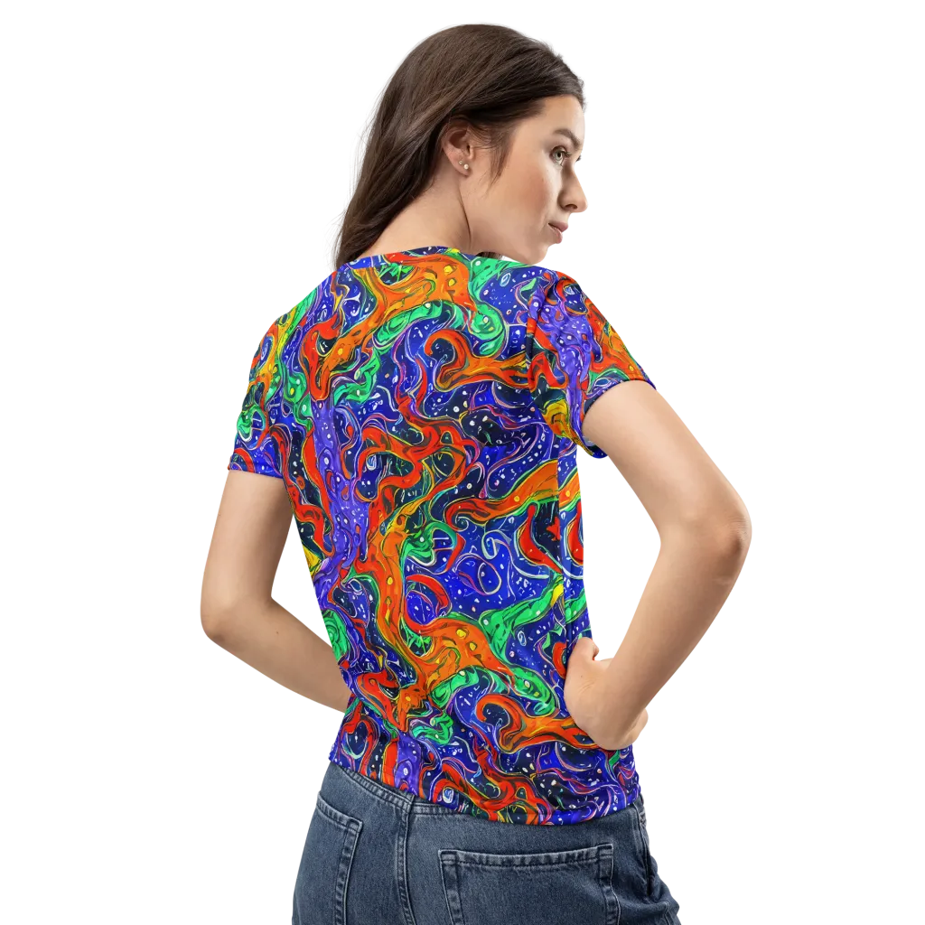 Kaleidoscope Rapids on Women's Crew Neck T-Shirt — Back