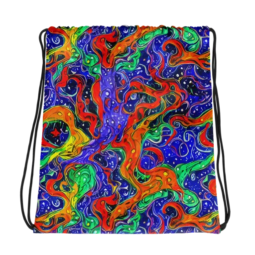Kaleidoscope Rapids on a Drawstring Bag