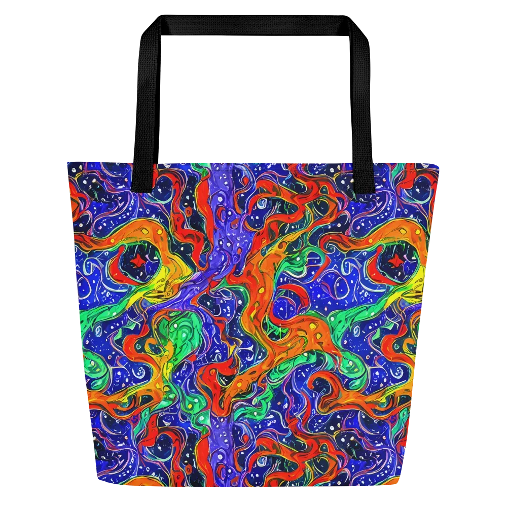 Kaleidoscope Rapids on Large Tote Bag W/ Pocket — Front