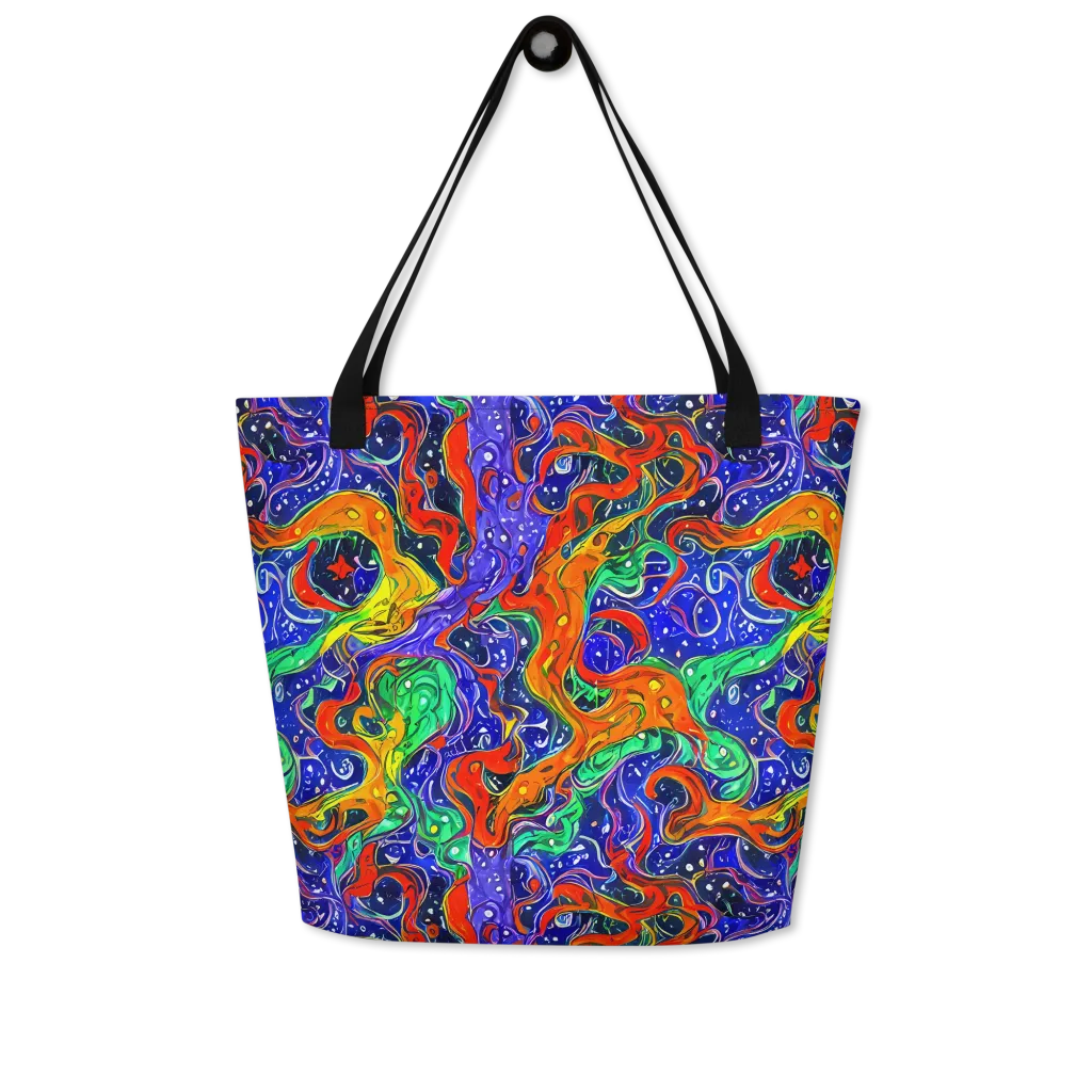 Kaleidoscope Rapids on Large Tote Bag W/ Pocket — Front