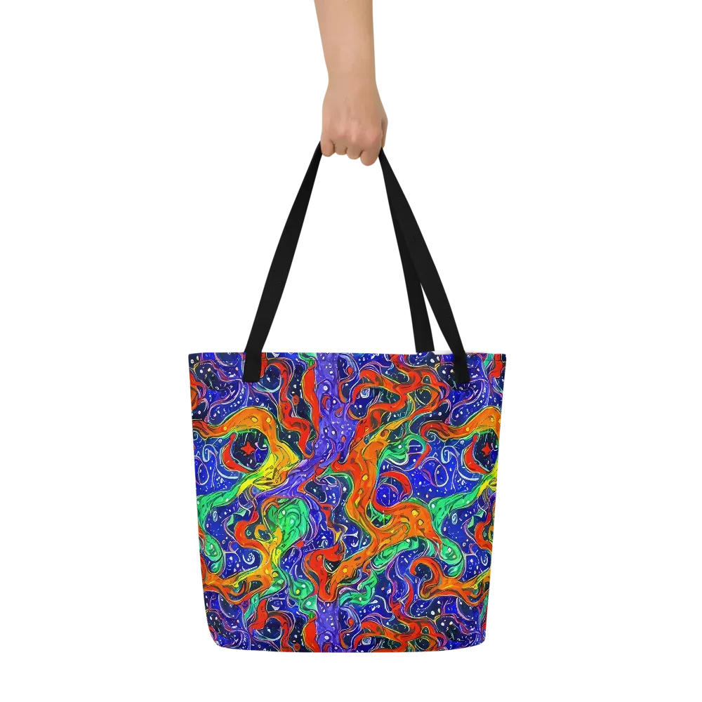 Kaleidoscope Rapids on Large Tote Bag W/ Pocket — Front