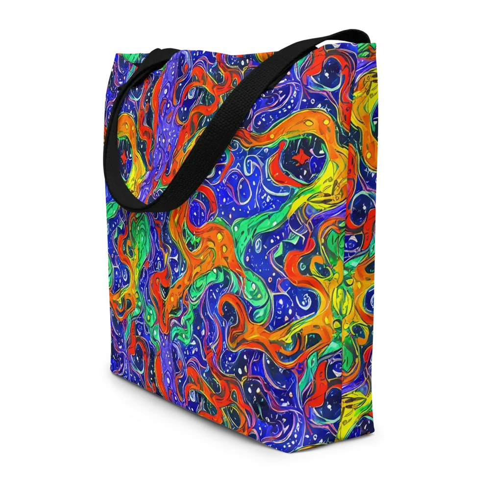 Kaleidoscope Rapids on Large Tote Bag W/ Pocket — Front