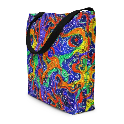 Kaleidoscope Rapids on a Large Tote Bag W/ Pocket