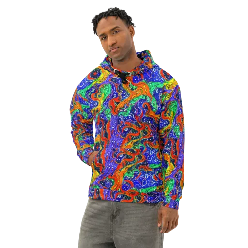 Kaleidoscope Rapids on a Cotton Hoodie