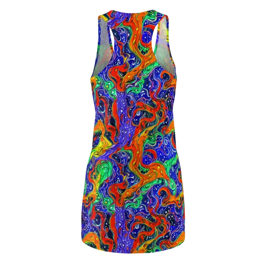 Kaleidoscope Rapids on Racerback Dress — Back