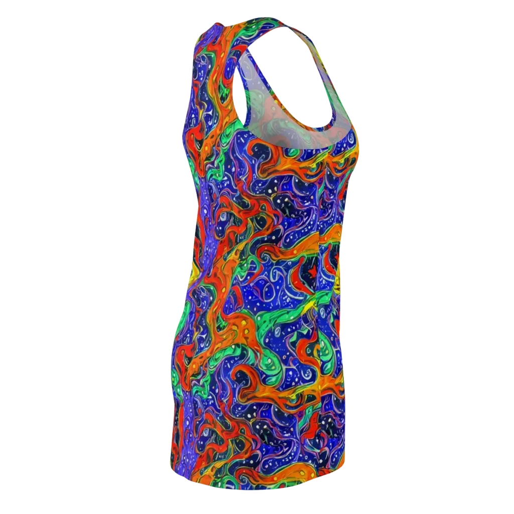 Kaleidoscope Rapids on Racerback Dress — Back Side