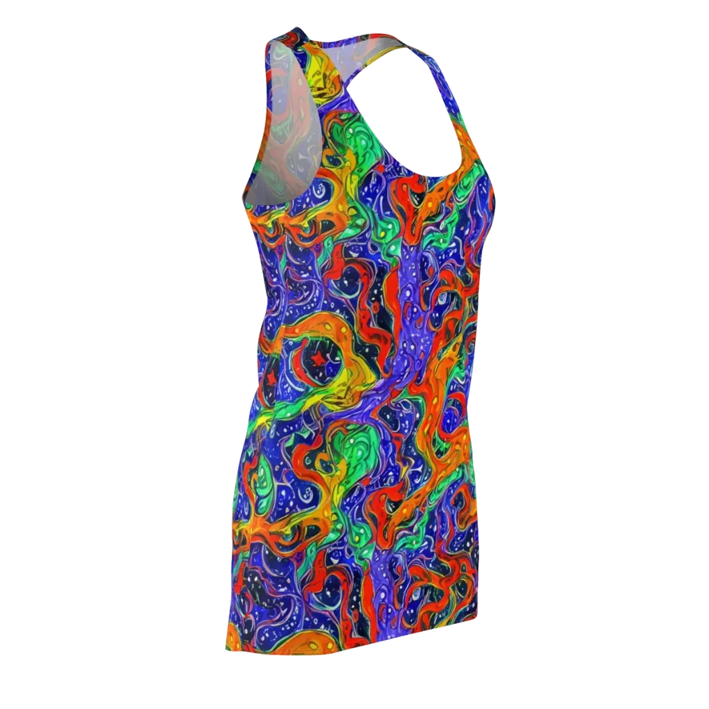 Kaleidoscope Rapids on Racerback Dress — Front Side