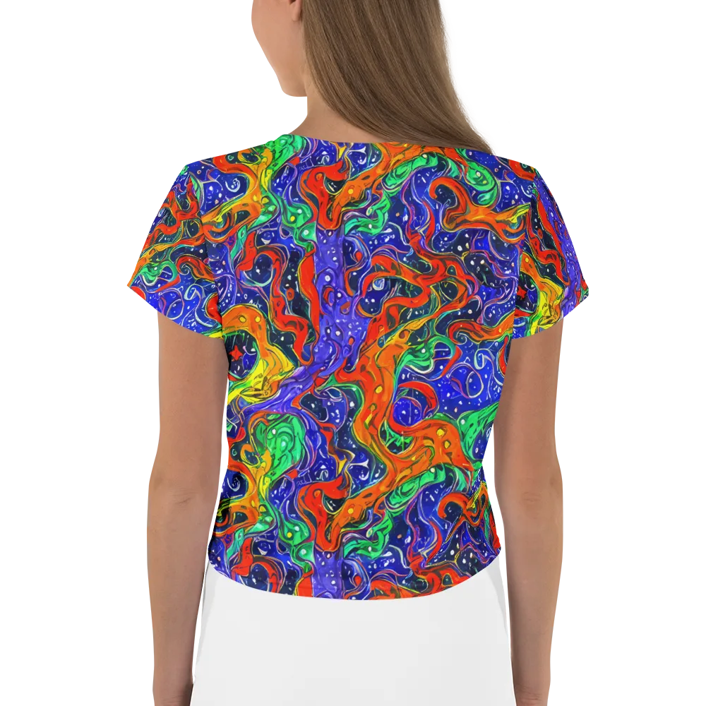 Kaleidoscope Rapids on Crop Tee — Back