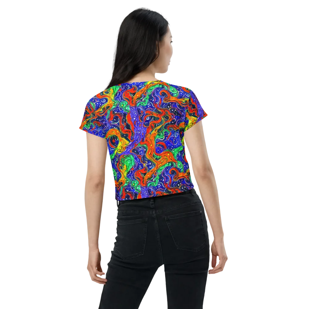 Kaleidoscope Rapids on Crop Tee — Back