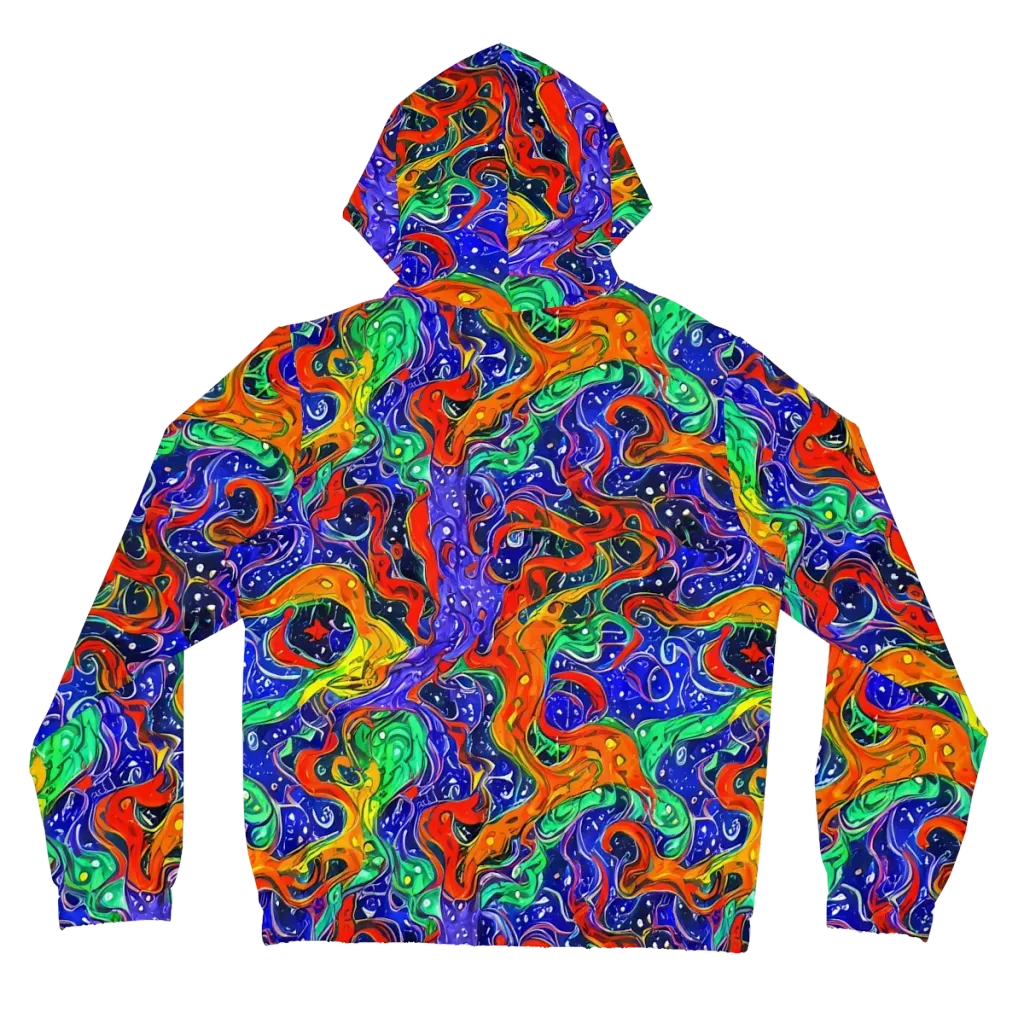 Kaleidoscope Rapids on Women's Full-Zip Hoodie — Back