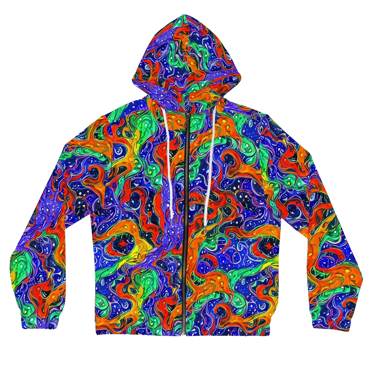 Kaleidoscope Rapids on Women's Full-Zip Hoodie — Front