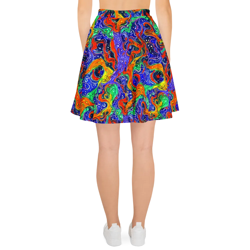 Kaleidoscope Rapids on Skater Skirt — Back