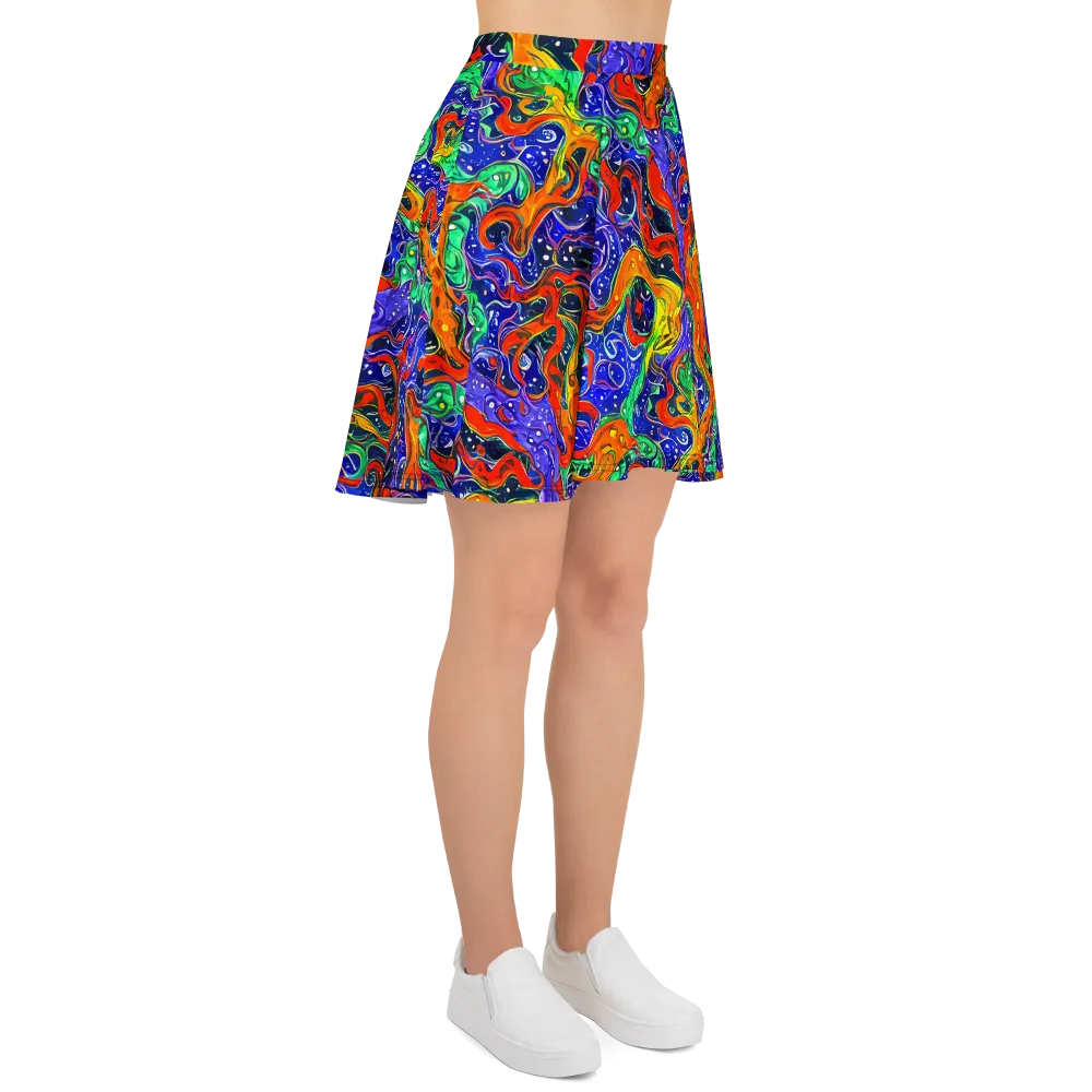 Kaleidoscope Rapids on Skater Skirt — Right
