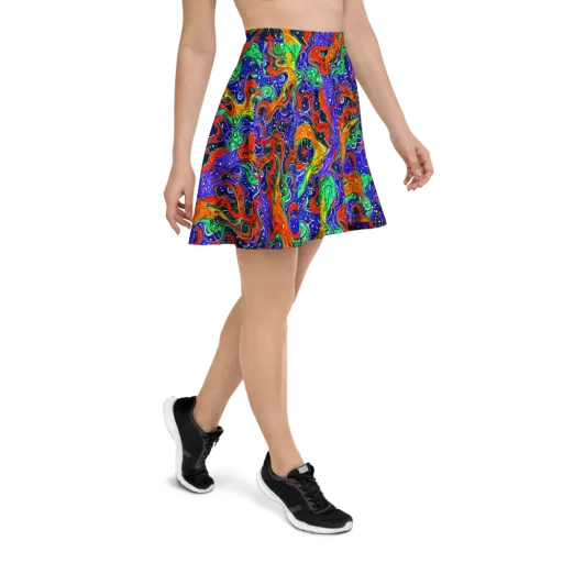 Kaleidoscope Rapids on a Skater Skirt
