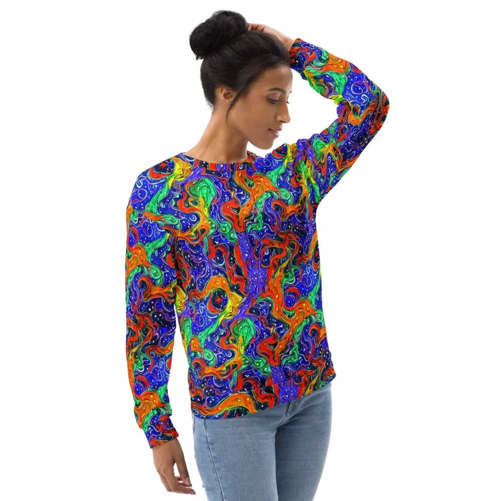 Kaleidoscope Rapids on Sweatshirt — Right Front