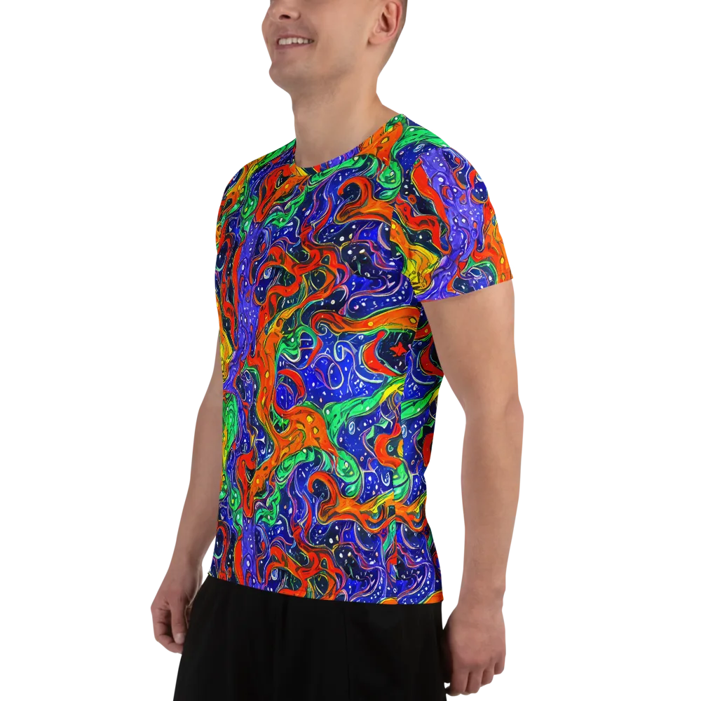 Kaleidoscope Rapids on Men's Athletic T-Shirt — Left