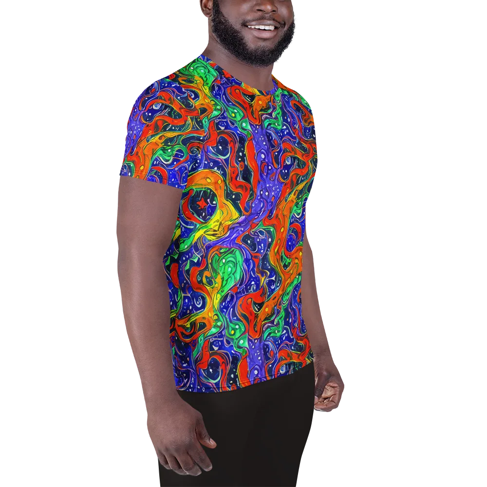 Kaleidoscope Rapids on Men's Athletic T-Shirt — Right