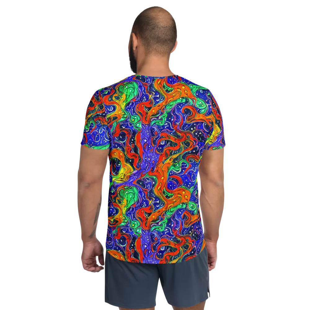 Kaleidoscope Rapids on Men's Athletic T-Shirt — Back