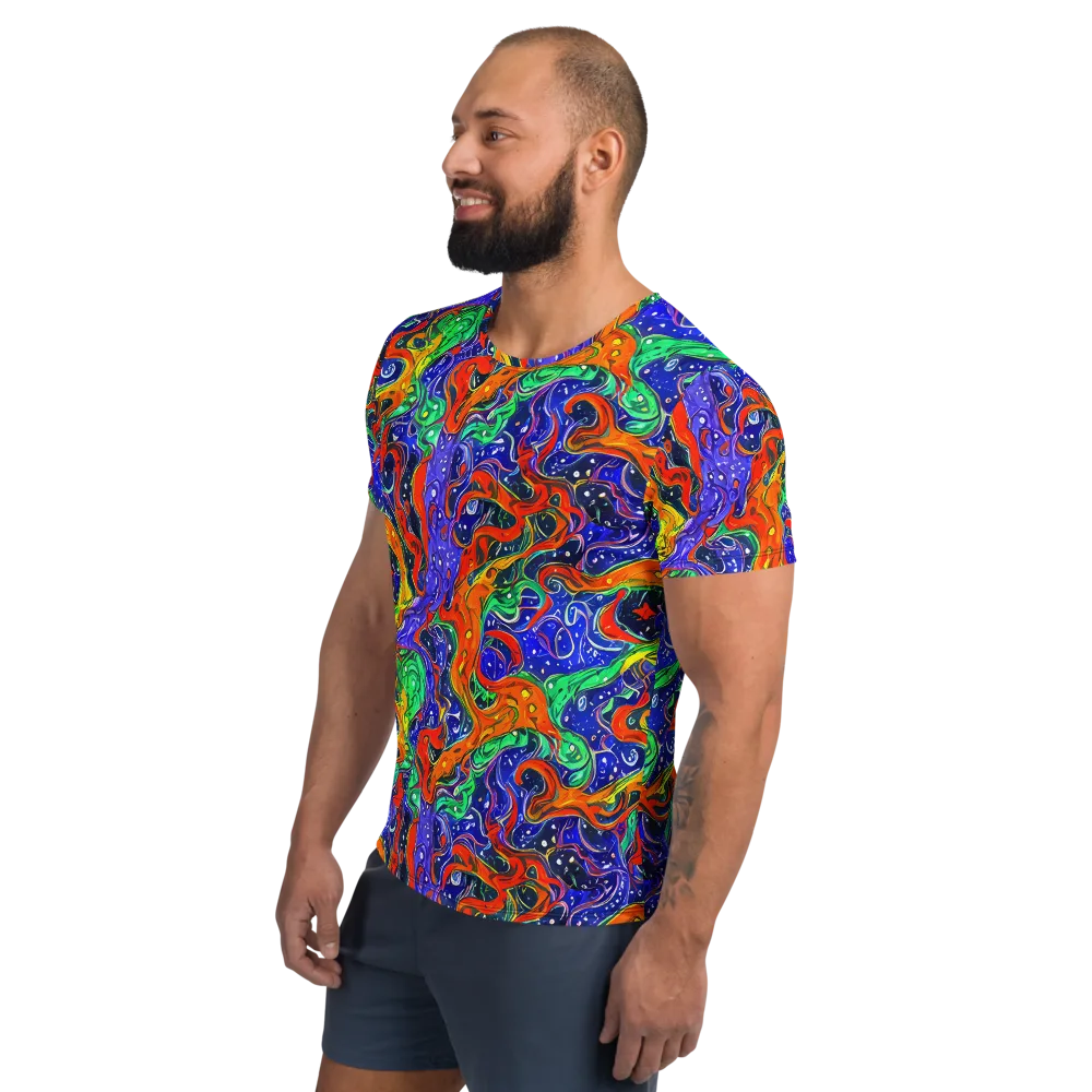 Kaleidoscope Rapids on Men's Athletic T-Shirt — Left