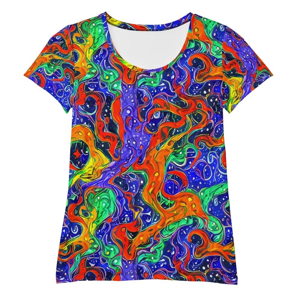 Kaleidoscope Rapids on Women's Athletic T-Shirt — Front