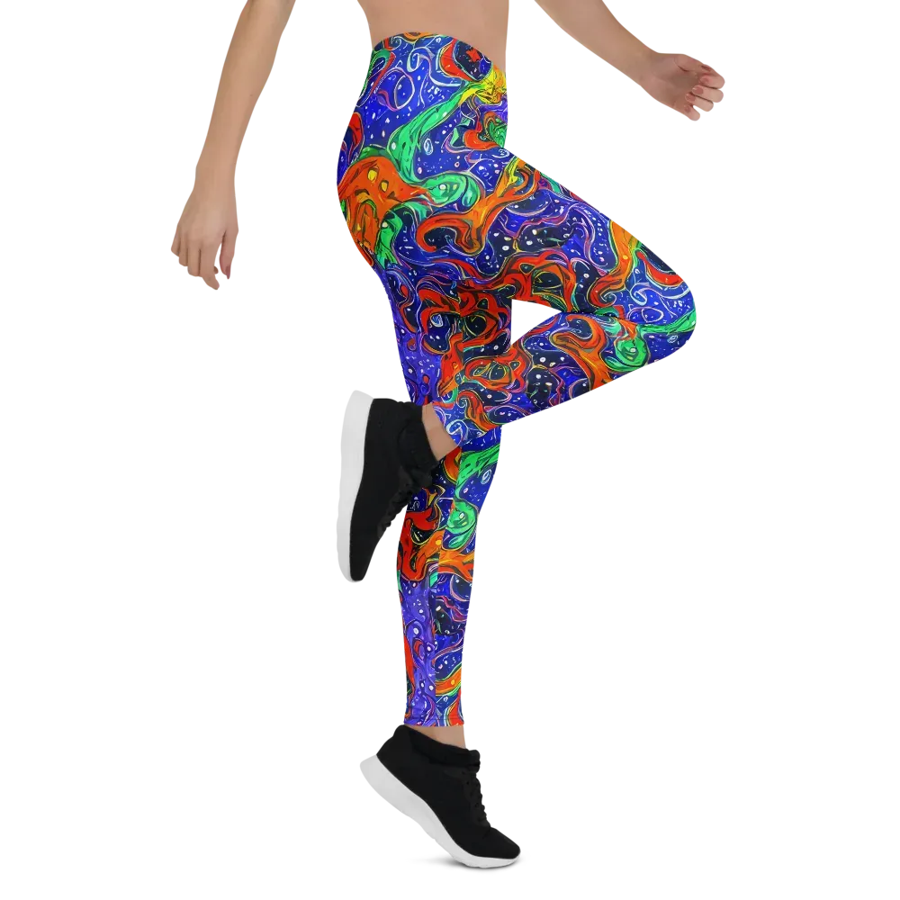 Kaleidoscope Rapids on Leggings — Right