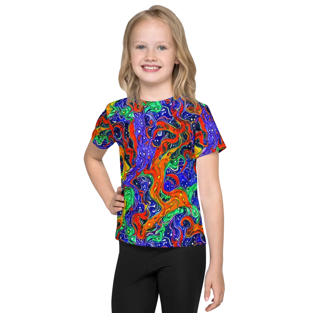 Kaleidoscope Rapids on Kids Crew Neck T-Shirt — Front