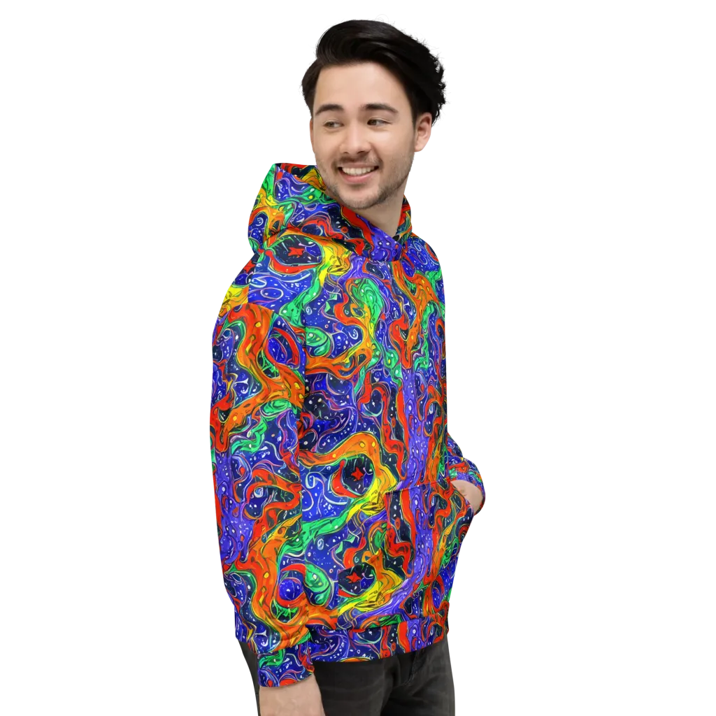 Kaleidoscope Rapids on Hoodie — Right