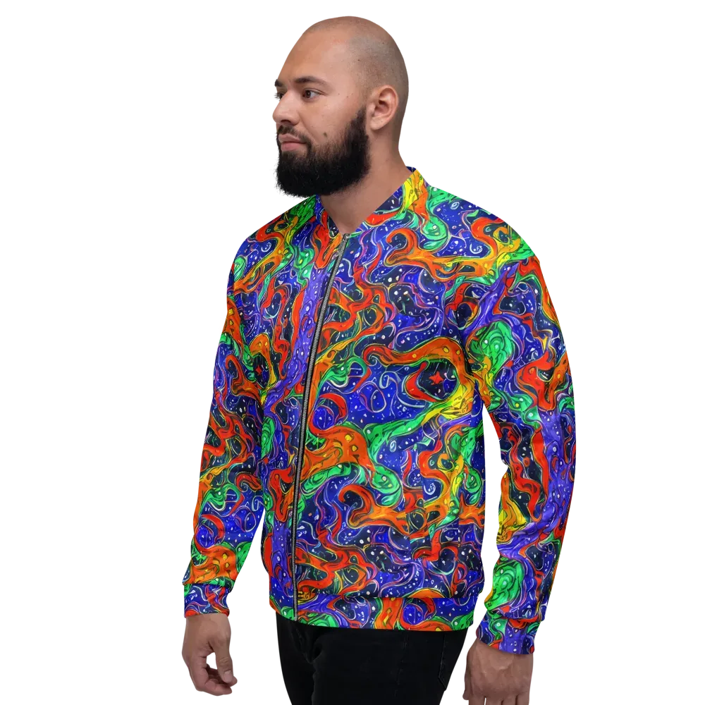 Kaleidoscope Rapids on Bomber Jacket — Left