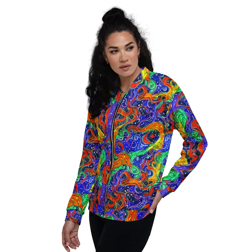 Kaleidoscope Rapids on Bomber Jacket — Left