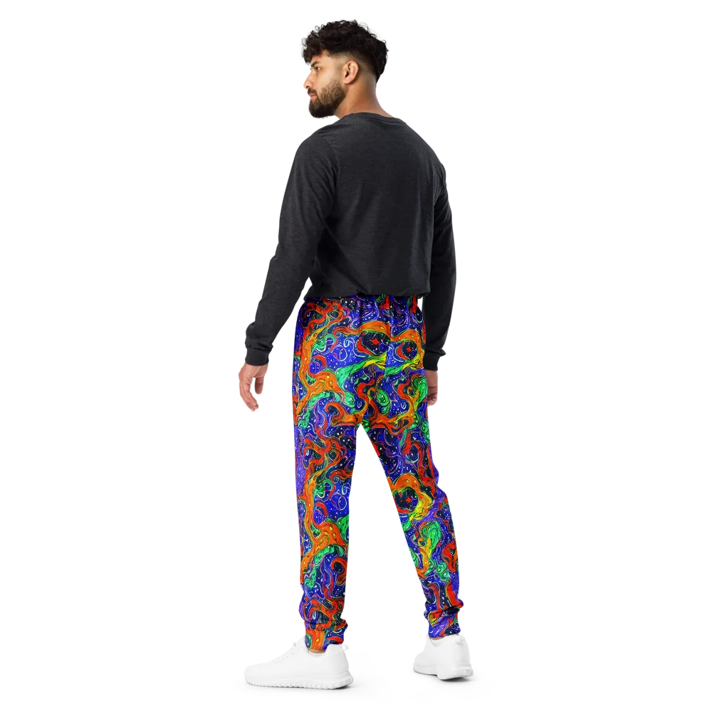 Kaleidoscope Rapids on Men's Joggers — Back
