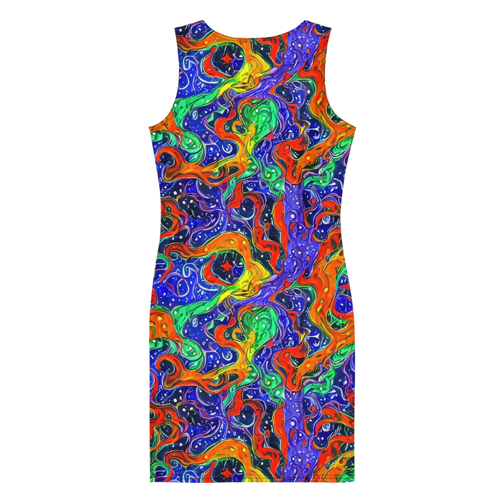 Kaleidoscope Rapids on Bodycon Dress — Back