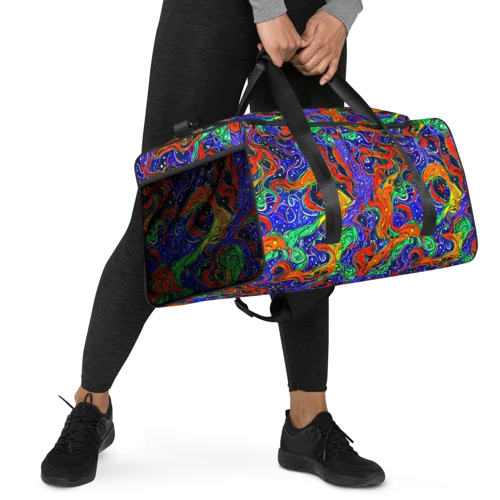 Kaleidoscope Rapids on Duffle Bag — Right Front