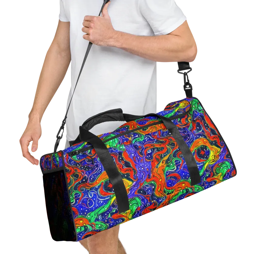 Kaleidoscope Rapids on Duffle Bag — Right Front