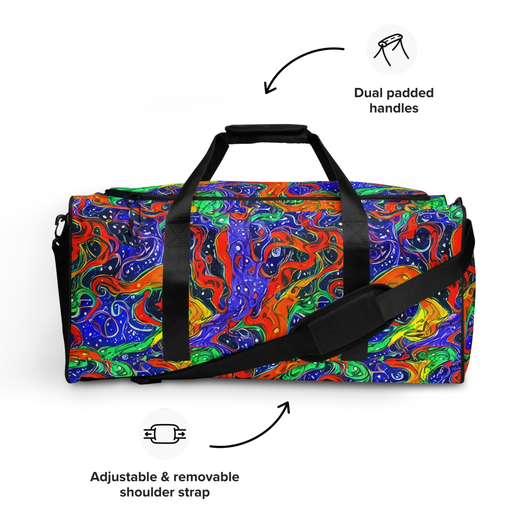 Kaleidoscope Rapids on Duffle Bag — Front