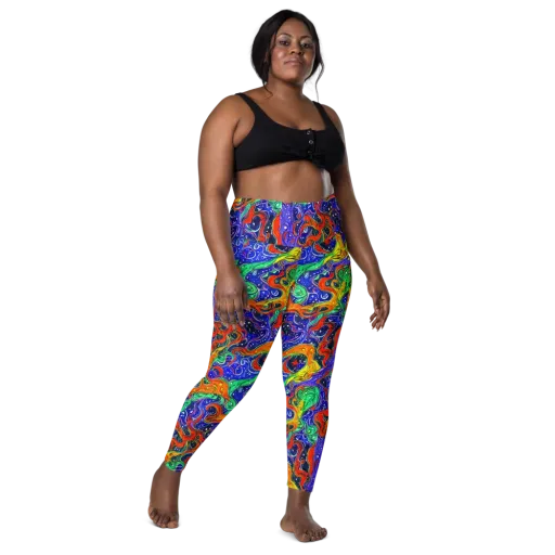 Kaleidoscope Rapids on a Leggings with Pockets