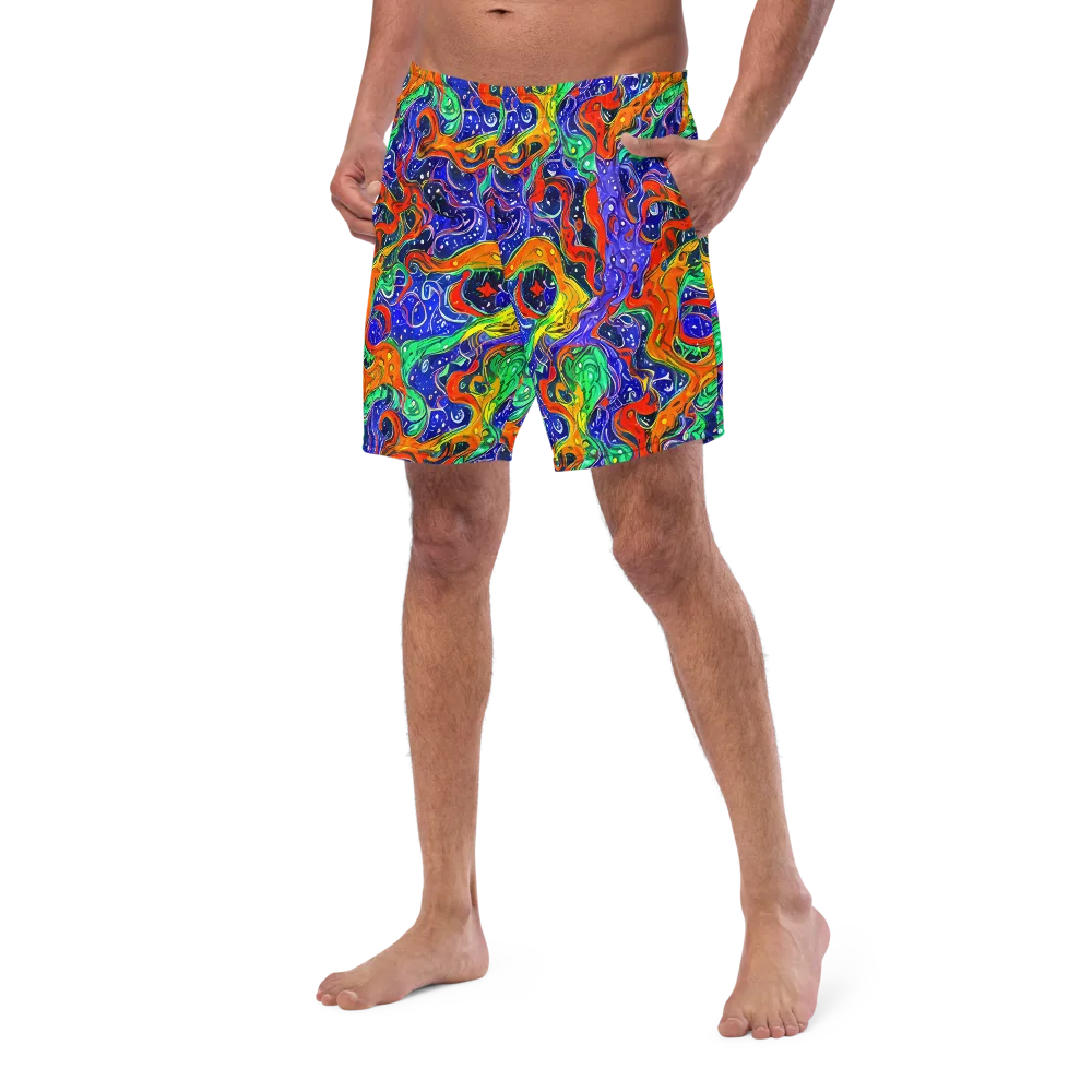 Kaleidoscope Rapids on Swim Trunks — Left Front