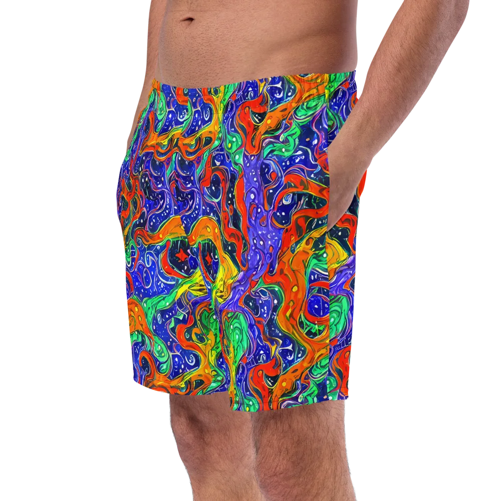 Kaleidoscope Rapids on Swim Trunks — Left Front