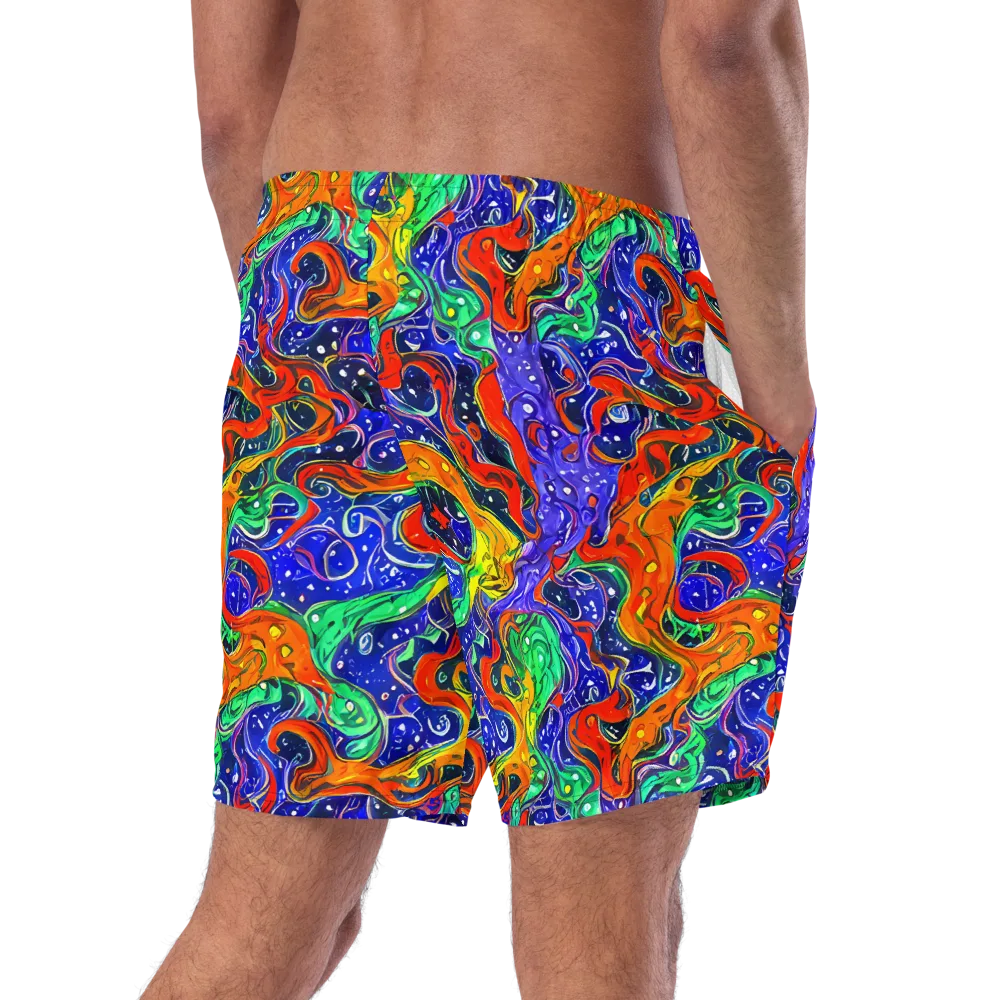 Kaleidoscope Rapids on Swim Trunks — Right Back