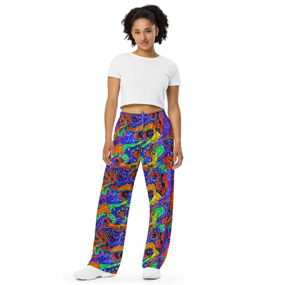 Kaleidoscope Rapids on Wide-Leg Pants — Front